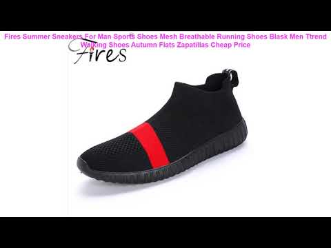 Fires Summer Sneakers For Man Sports Shoes Mesh Breathable Running Sho Video