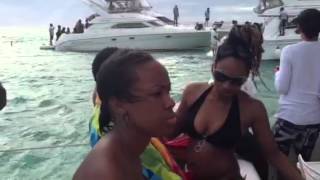 Yachting at maiden key with usain bolt Gary and Tina