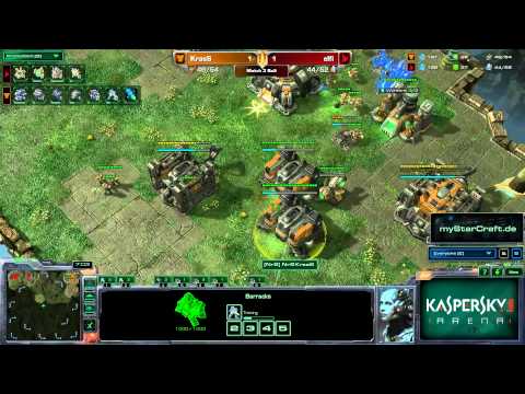 #230 elfi(P) vs. KrasS(T) - Kaspersky Arena #3 Heart of the Swarm Video