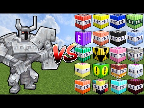 Ferrous Wroughtnaut vs ALL TNT | Minecraft Mob Battle