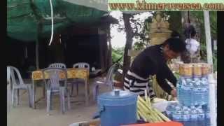 Khmer Cambodia Coco nut Fruit,Sugar Cane Tree Eat out News TVK
