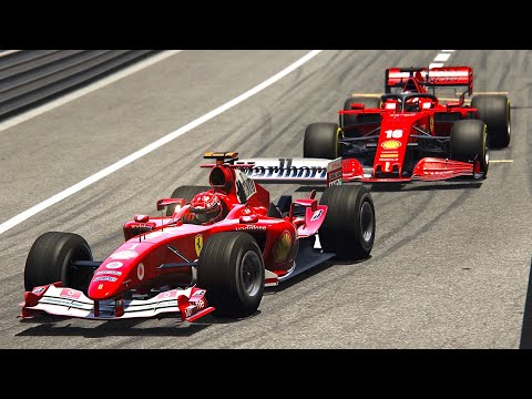 Ferrari F1 2020 vs Ferrari F1 2004 - Monaco