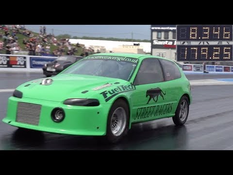 Quickest FWD Car in Europe - FuelTech Honda Civic - 8.34 @ 179mph