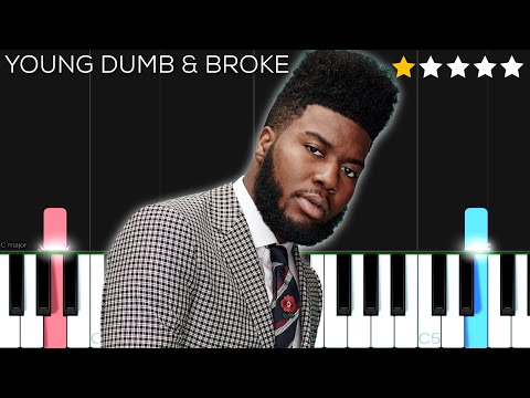 Khalid - Young Dumb & Broke | EASY Piano Tutorial