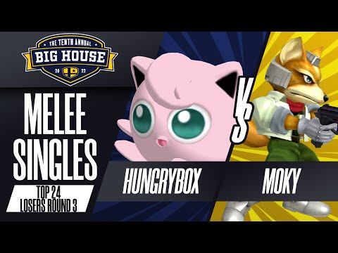 Hungrybox vs moky - Melee Singles Top 24: Losers Round 3 - The Big House 10 | Jigglypuff vs Fox