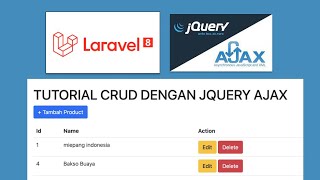 LARAVEL 8 CRUD JQUERY AJAX - SIMPLE CRUD TANPA RELOAD REFRESH HALAMAN