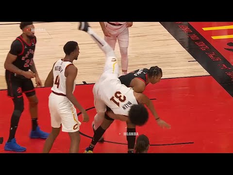 Scottie Barnes literally flipped Jarrett Allen like it was MMA 💪