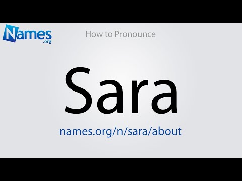 How to Pronounce Sara