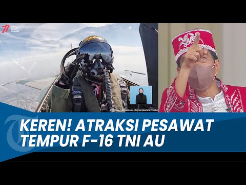 [FULL] Super Keren! Atraksi Pesawat Tempur F-16 TNI AU di Upacara HUT ke-77 RI