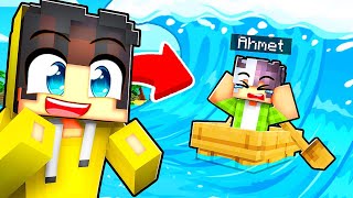 Minecraft'ta Arkadaşlarımı TSUNAMİ İle Trolledim 🌊😂