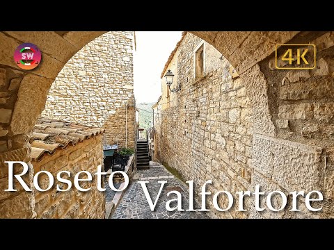 Roseto Valfortore (Puglia), Italy【Walking Tour】History in Subtitles - 4K