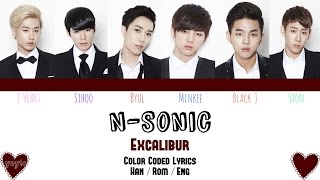 N-SONIC (엔소닉) - EXCALIBUR [Color Coded Han|Rom|Eng Lyrics] / by yeylo