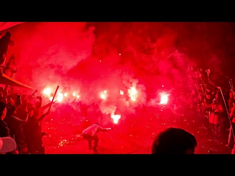"#Estudiantes GO PRO FULL HD 4K recibimiento epico en primera persona" Barra: Los Leales &bull; Club: Estudiantes de La Plata
