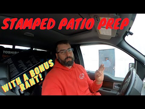 Setting up a for a stamped concrete patio