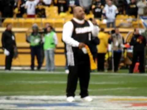 Fiji singing the National Anthem at Heinz Field 10/28/12 Steelers vs Redskins game