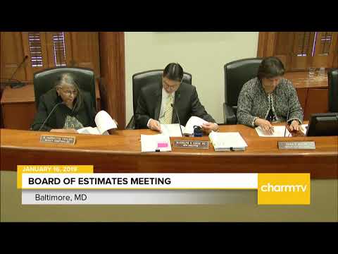 Board of Estimates Meeting; January 16, 2019