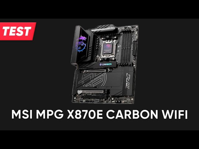 Vídeo relacionado con MSI MPG X870E Carbon WiFi Placa Base, ATX - Soporta procesadores AMD Ryzen 9000/8000 / 7000, AM5-110A SPS VRM, DDR5 Memory Boost 8400+MT/s (OC), PCIe 5.0 x16 & 4.0 x16, M.2 Gen5, Wi-Fi 7, 5G LAN