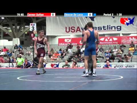 Connor Sutton vs. Eleazar De Luca at 2013 Junior Nationals - FILA - GR