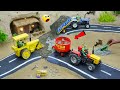 DIY Mini Tractor Mixer Machine Road Roller Making Real Concrete Road Science Project Topminigear