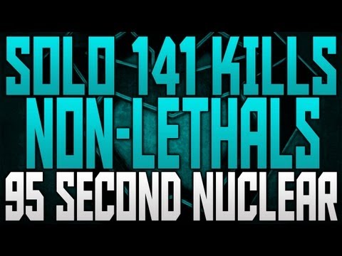 *SOLO* 141 KILLS NON-LETHAL - 85 SECOND NUCLEAR + CHAIN KILLER MEDAL (BO2 Multiplayer Gameplay)
