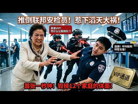 我们是贵宾凭什么排队 六十一岁大妈推倒联邦安检员的那一秒 毁掉了十二个家庭的全部体面