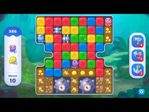 Fishdom Blast Level 386 - NO BOOSTERS GAMEPLAY 🐠 | SKILLGAMING ✔️