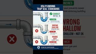 Trap Seal Standards | USA Plumbing | #Shorts