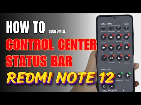 How to Edit Control Center  Redmi Note 12