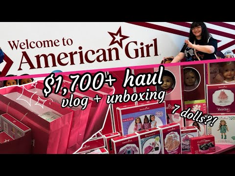 Visiting the American Girl Store for the First Time! | vlog + haul & unboxing !!