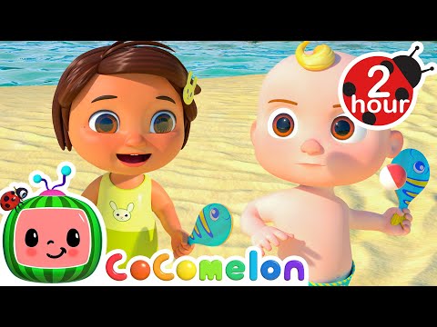 JJ and Nina Play Beach Games 🏖️ CoComelon Nursery Rhymes and Kids Songs | After School Club