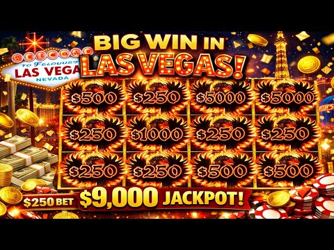 Las Vegas JACKPOT - $250 BET - 2h Slot machine SuperBowl SUNDAY