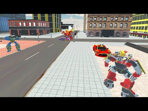 Flying Muscle Car Robot Transform Horse Game Part 1 - Android Gameplay