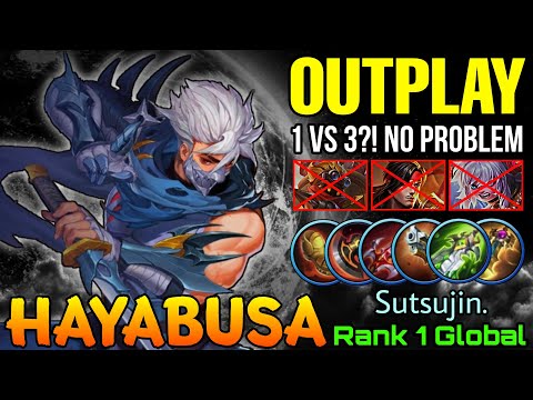 Master Of Shadow Hayabusa 1 VS 3 Outplay! - Top 1 Global Hayabusa by Sutsujin. - MLBB