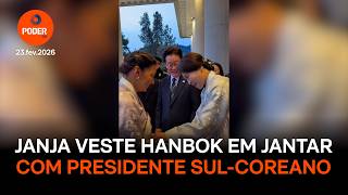 Janja veste hanbok em jantar com presidente sul-coreano