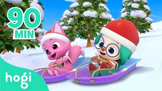 Jingle Bells + More | Christmas Carols and Colors | Nursery Rhymes | Hogi &amp; Pinkfong