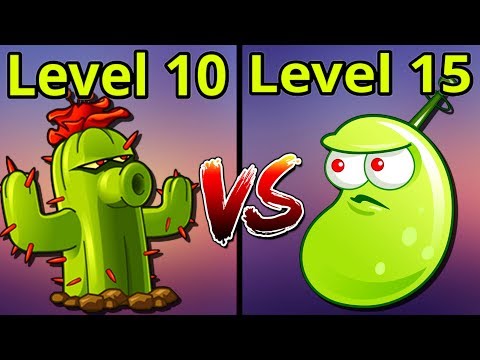 Laser Bean vs Cactus MAX Levels ► Plants vs. Zombies 2: It's About Time