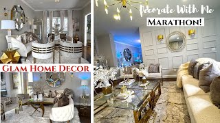 GLAM HOUSE DECORATING IDEAS | DECORATE WITH ME MARATHON & TOUR | HOW TO DECORATE A GLAM HOME