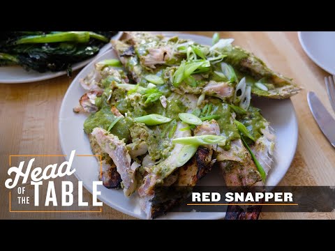 Grilled Red Snapper with a Green Sauce Rub | Oklahoma Joe's®