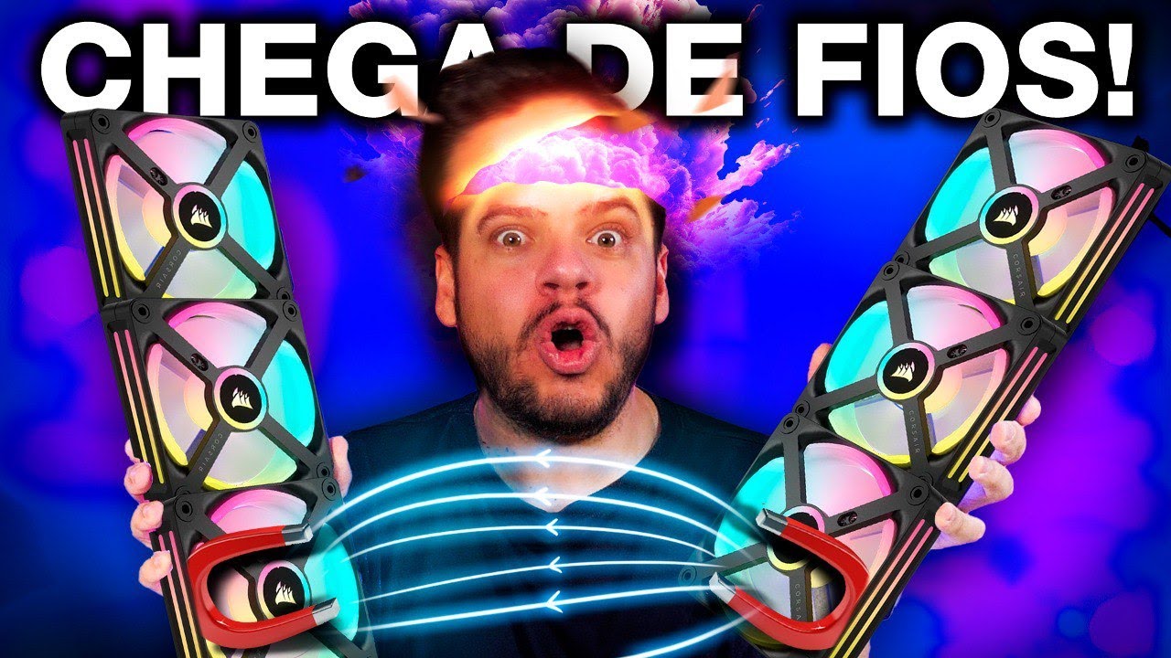 AS FANS "SEM FIOS" que VOCÊ PRECISA no seu PC! Corsair QX120 RGB + CONTROLADORA iCUE!