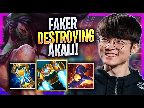 FAKER DESTROYING WITH AKALI! - T1 Faker Plays Akali MID vs Taliyah! | Season 2023