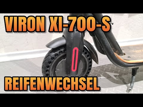 Viron XI-700-S Reifen wechseln vorne, hinten Vollgummi Reparatur E-Scooter
