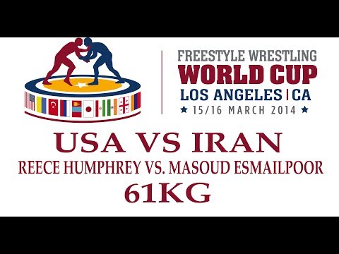 61kg Reese Humphrey v Masoud Esmailpoor - 2014 Freestyle Wrestling World Cup - USA vs. Iran