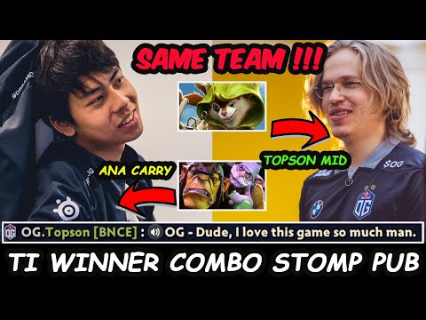 OG Ana Alchemist + Topson Hoodwink - Ti Winner SAME TEAM Combo Stomp Ranked Game Dota 2