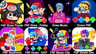 FNF Draw - Friday Night Music,Erase FNF Puzzle Battle,Boyfriend Rescue Night Mod,Delete One Part