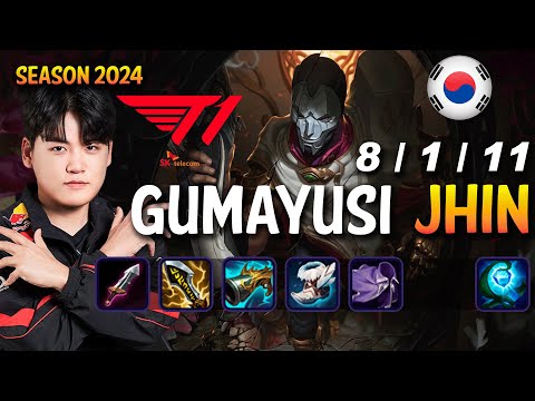 T1 Gumayusi JHIN vs ASHE ADC - Patch 14.23 KR Ranked | lolrec