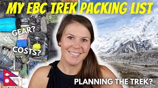 My EVEREST BASE CAMP TREK Packing List + FAQs About the EBC Trek | EBC 2022