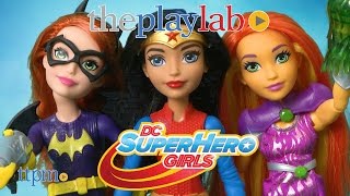 DC Super Hero Girls Wonder Woman + Invisible Jet, Starfire & Blast Action Batgirl
