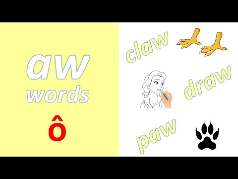 Phonics : Vowel Sound Digraphs "aw" Family