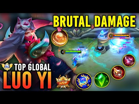BRUTAL DAMAGE!! LUO YI INSANE BURST DAMAGE BUILD 2023 | TOP GLOBAL LUO YI GAMEPLAY - MOBILE LEGENDS