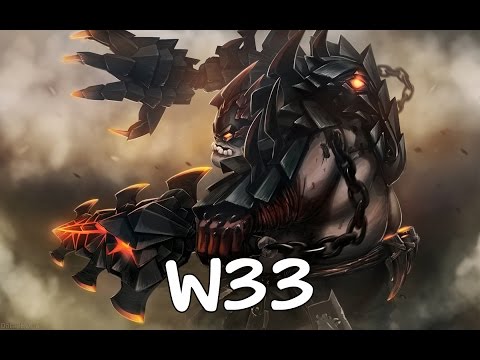 [Dota2] w33 Pro Plays Heroes Pudge Offlane Ranked MMR Game [ w33 Gameplay ] 7305 MMR